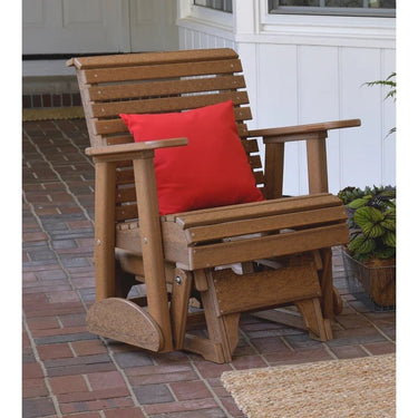 LuxCraft 2' Plain Rollback Poly Glider Chair